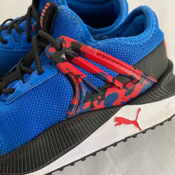 PUMA Pacer Future Splatter Kids Boy’s Blue Runner Sneakers Shoes Size 12C/17.5cm - Picture 11 of 15